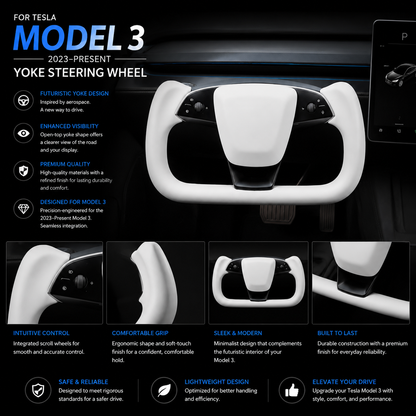 Yoke Steering Wheel for Tesla Model 3 (2023–Present)