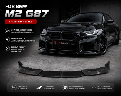 Real dry carbon fiber T Style Front lip splitter for BMW M2 (G87)