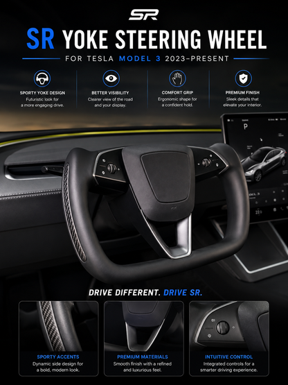 Yoke Steering Wheel for Tesla Model 3 (2023–Present)