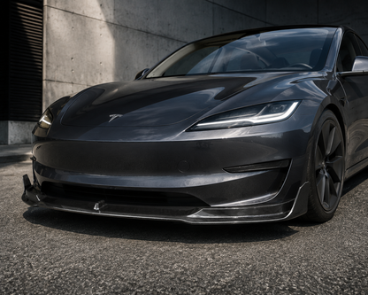 Real Dry Carbon Fiber Front Lip for Tesla Model 3 2017-2023