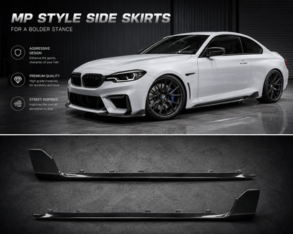 Real dry carbon fiber Side Skirts MP Style for BMW M2 (G87)