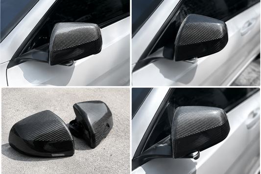 Real Dry Carbon Fiber Mirror Covers for Tesla Model Y & Model 3