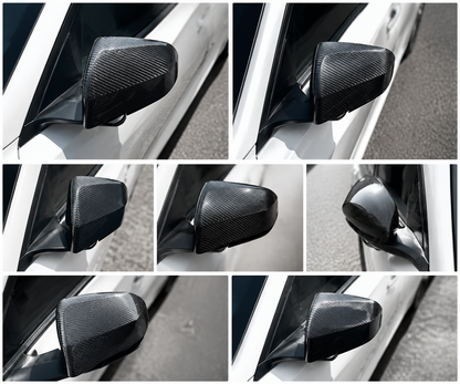 Real Dry Carbon Fiber Mirror Covers for Tesla Model Y & Model 3